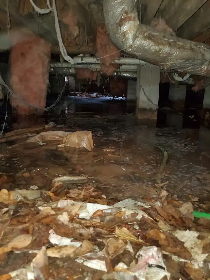 Crawl space flood assessment for Commercial Water Damage Restoration in East San Gabriel